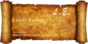 Leidl Eszter névjegykártya