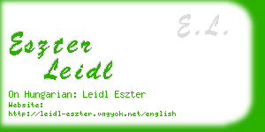 eszter leidl business card